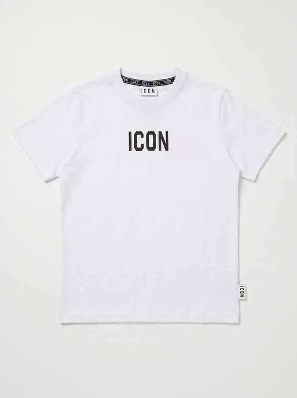 1. T-shirt logata Bianco Icon ibks001081