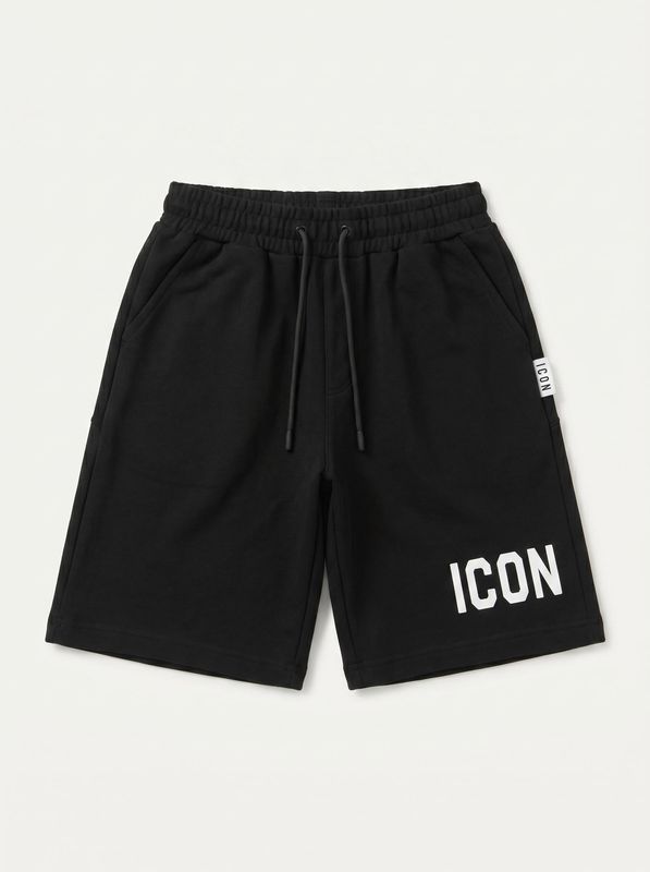 1. Logo Bermuda shorts Black Icon ibsh001079