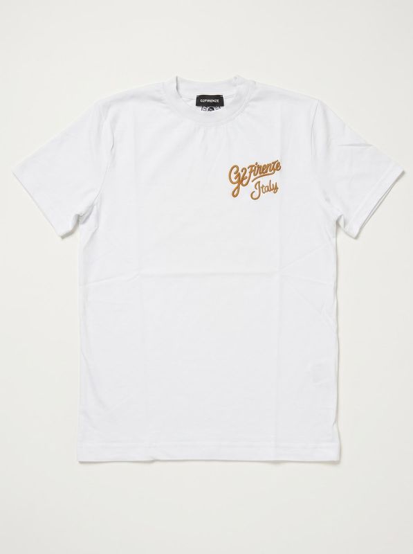 1. T-shirt logata Bianco G2 Firenze rope/t