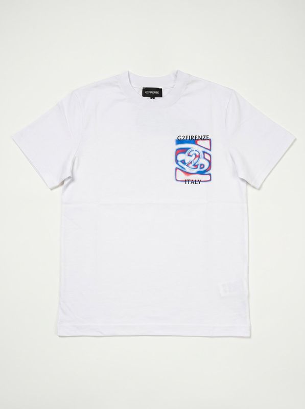 1. T-shirt logata Bianco G2 Firenze liquid