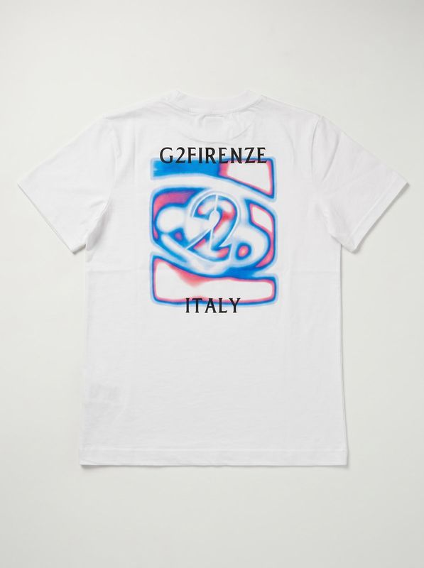 2. T-shirt logata Bianco G2 Firenze liquid
