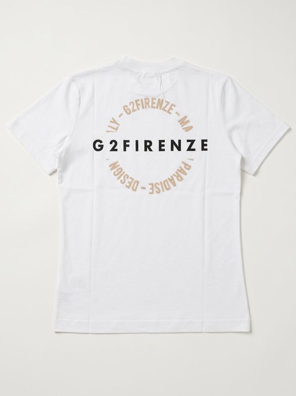 2. T-shirt logata Bianco G2 Firenze circle/t