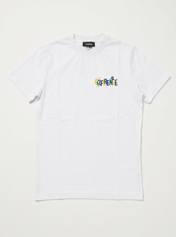 1. T-shirt logata Bianco G2 Firenze pool
