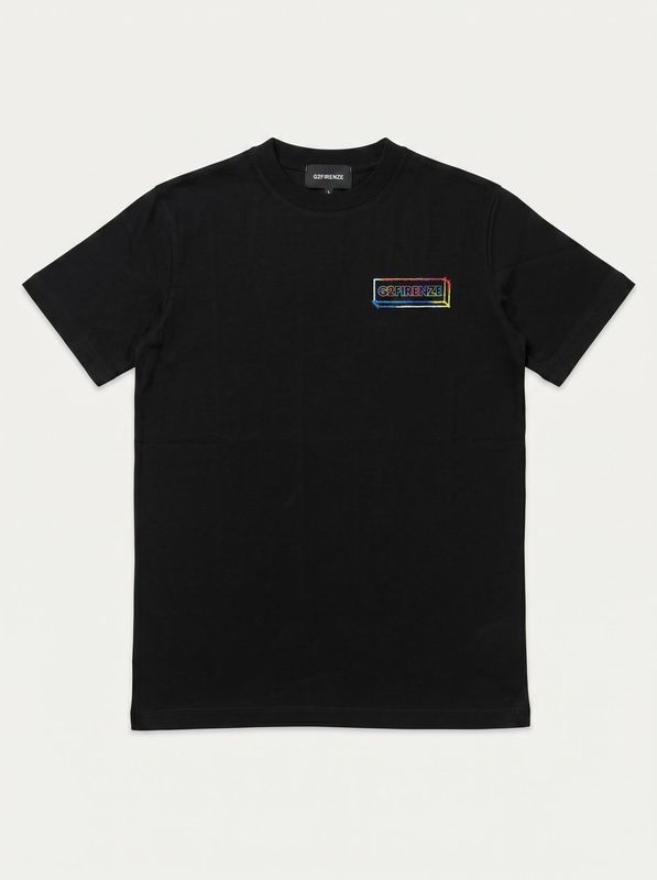 1. T-shirt logata Nero G2 Firenze cerchio color
