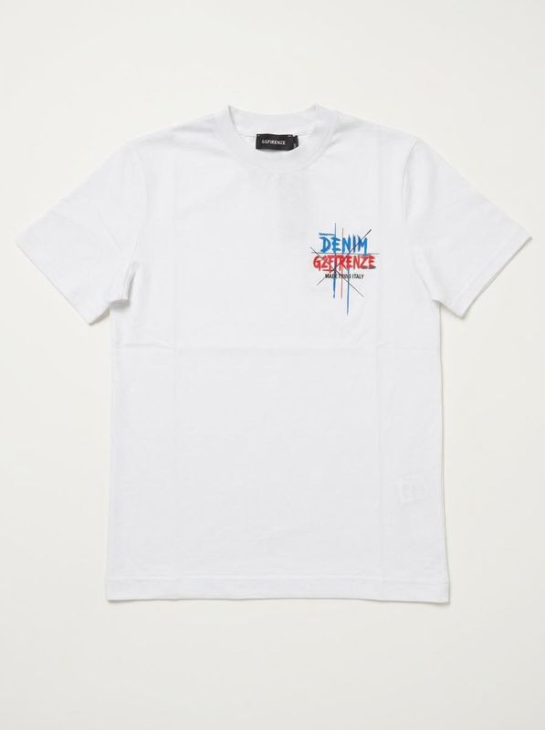 1. T-shirt logata Bianco G2 Firenze t.f