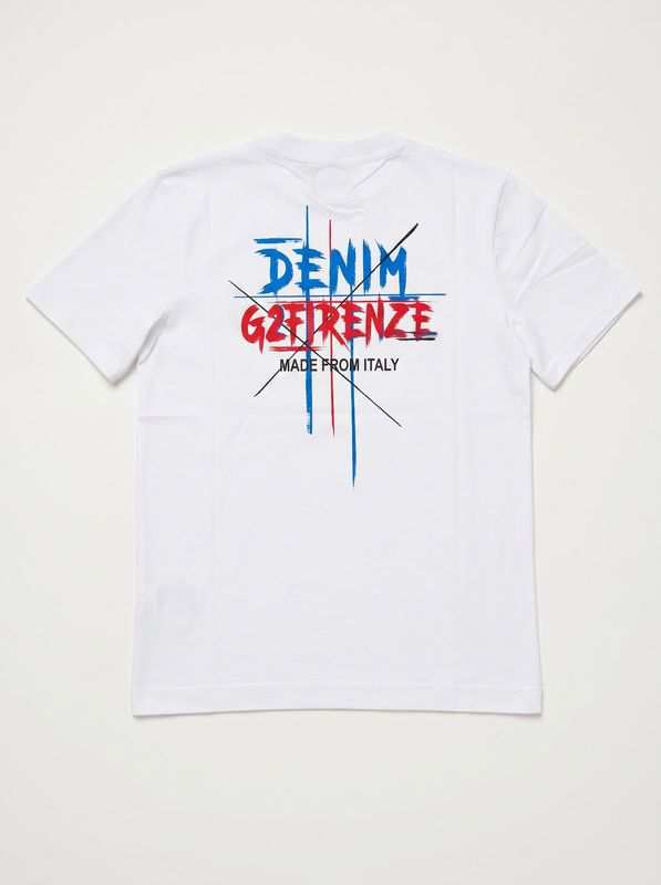 2. T-shirt logata Bianco G2 Firenze t.f