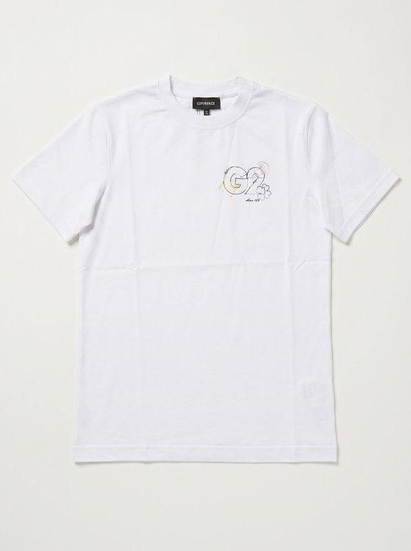 1. T-shirt logata Bianco G2 Firenze geometric/t