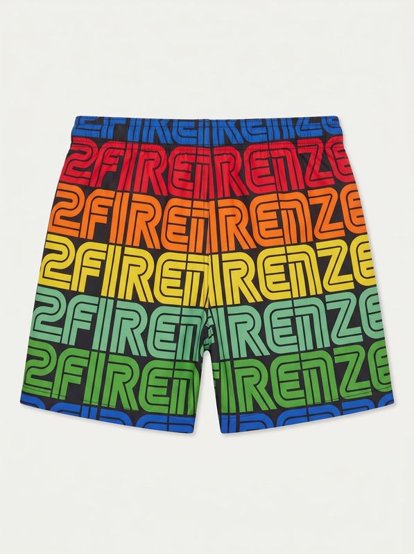 2. Costume logato Nero G2 Firenze rainbow/k