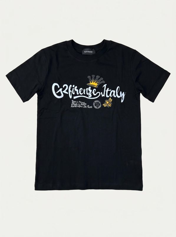 1. Logo T-shirt Black G2 Firenze queen