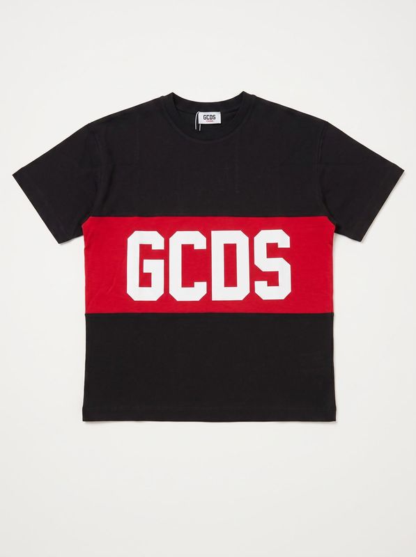 1. T-shirt logata Nero-Rosso GCDS zoujqc585j105