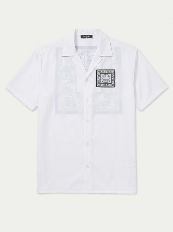 1. Camicia logata Panna G2 Firenze sqares