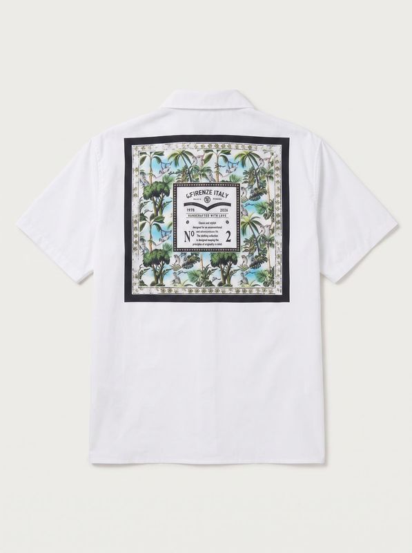 2. Camicia logata Panna G2 Firenze sqares