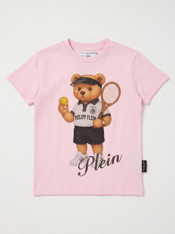T-shirt con stampa Rosa Philipp Plein