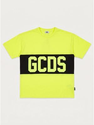 1. T-shirt con logo centrale Giallo Fluo