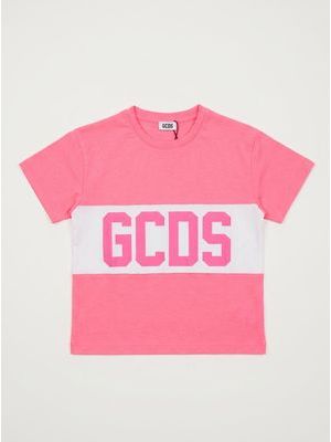 1. T-shirt mezza manica con logo centrale Fuxia Fluo