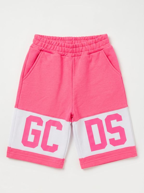 Logo Bermuda shorts Fuxia Fluo GCDS