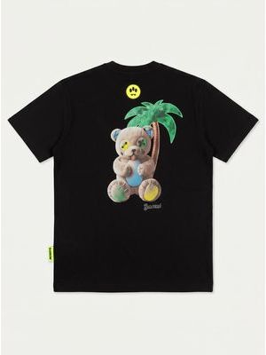 2. T-shirt con logo centrale Nero
