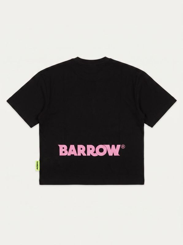 2. T-shirt con logo laterale Nero Barrow bkjgth099