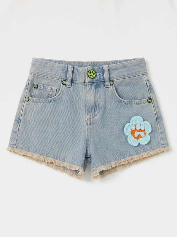 1. Shorts with logo button Jeans Barrow bkjgsh113