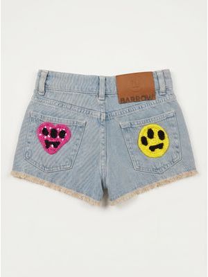 2. Shorts with logo button Jeans