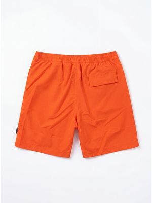 2. Costume mare tinta unita con logo laterale Arancio