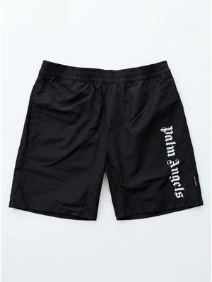 1. PALM ANGELS solid color swimwear with side logo Black