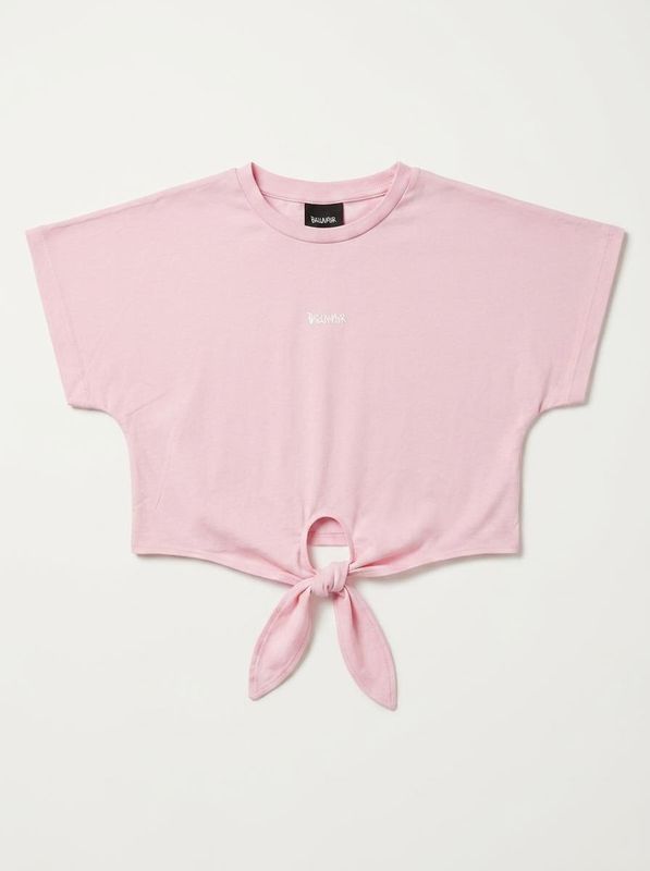 T-shirt crop Rosa Disclaimer