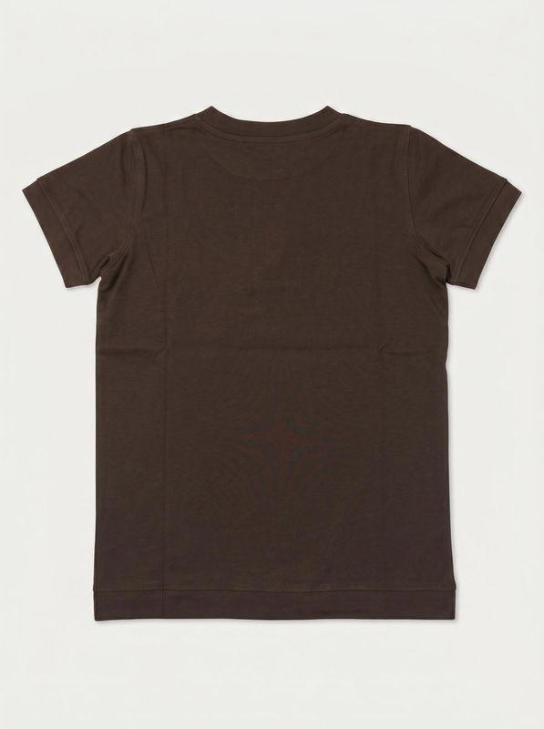 2. T-shirt unica tinta con logo laterale Marrone Soldier solb.02.
