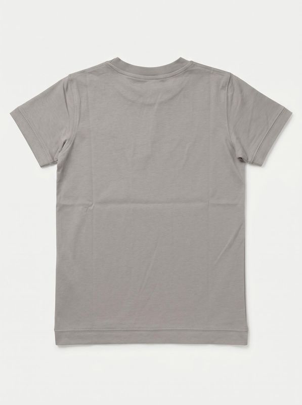 2. T-shirt unica tinta con logo laterale Grigio Soldier solb.02.
