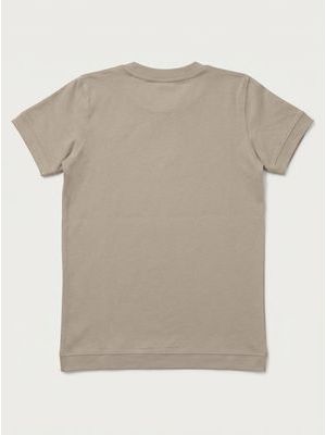 2. One-color T-shirt with side logo Beige