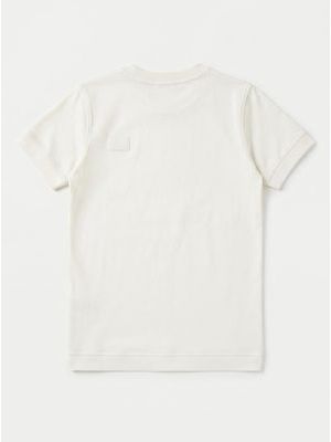 2. T-shirt unica tinta con logo laterale Bianco