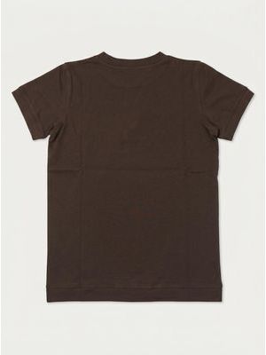 2. T-shirt unica tinta con logo laterale Marrone
