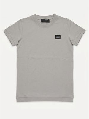 1. T-shirt unica tinta con logo laterale Grigio
