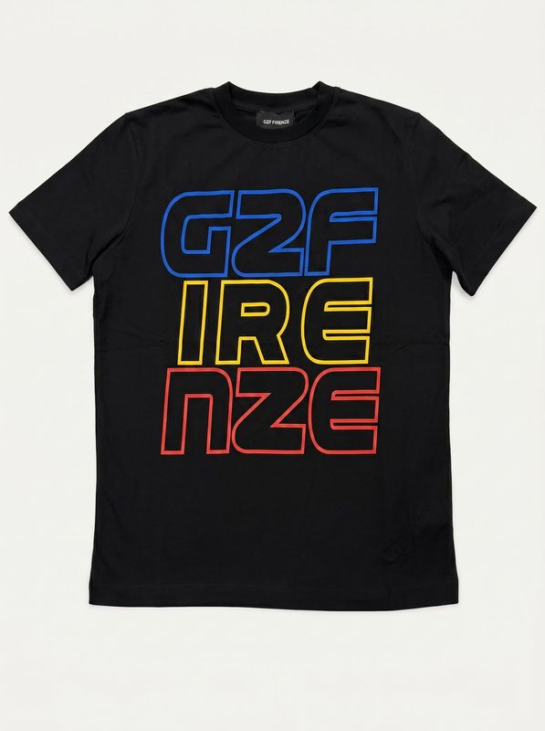 1. T-shirt logata Nero G2 Firenze letters