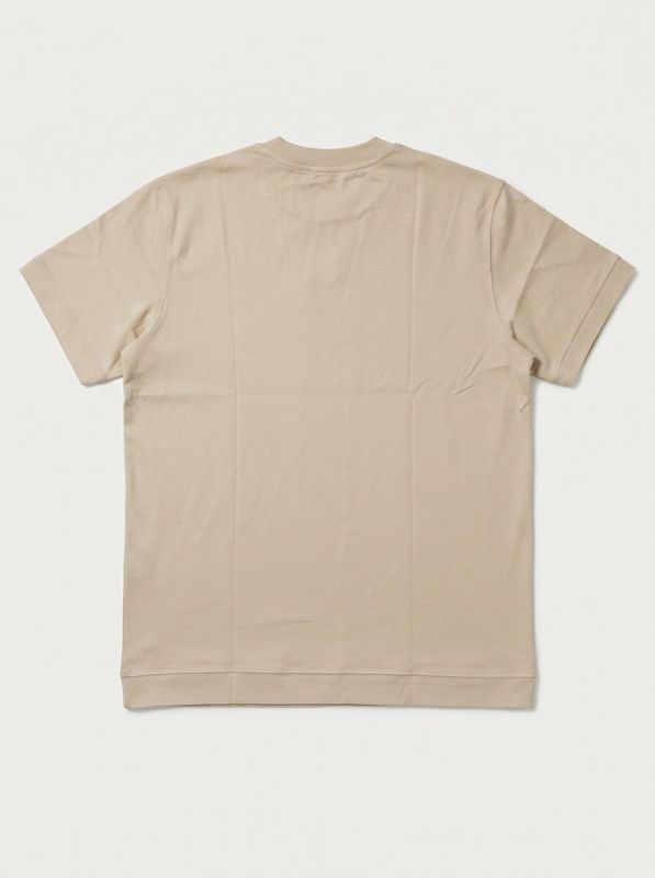 2. T-shirt unica tinta con logo laterale in rilievo Beige Soldier sol.33