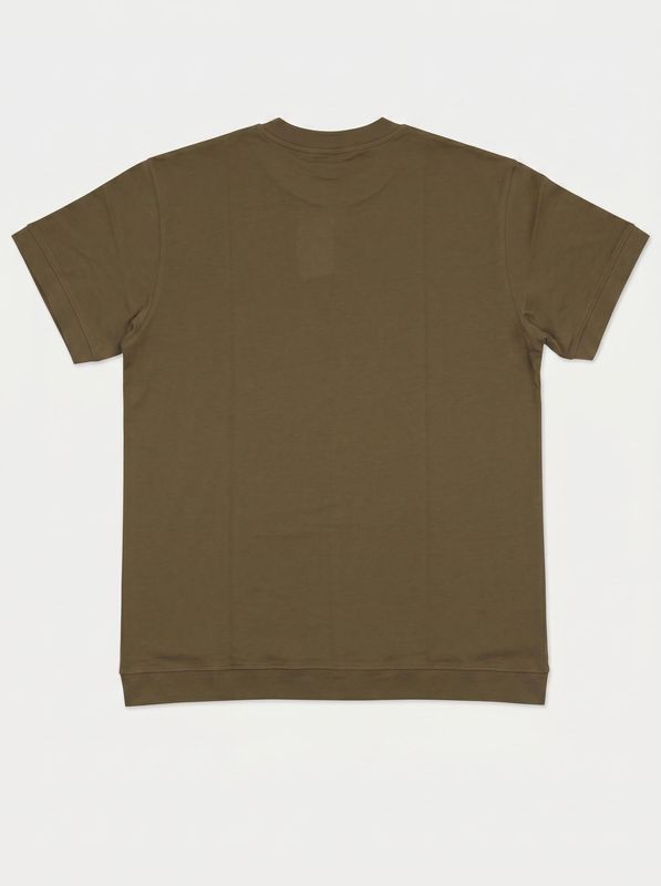 2. One-color T-shirt with embossed side logo Brown Soldier sol.33