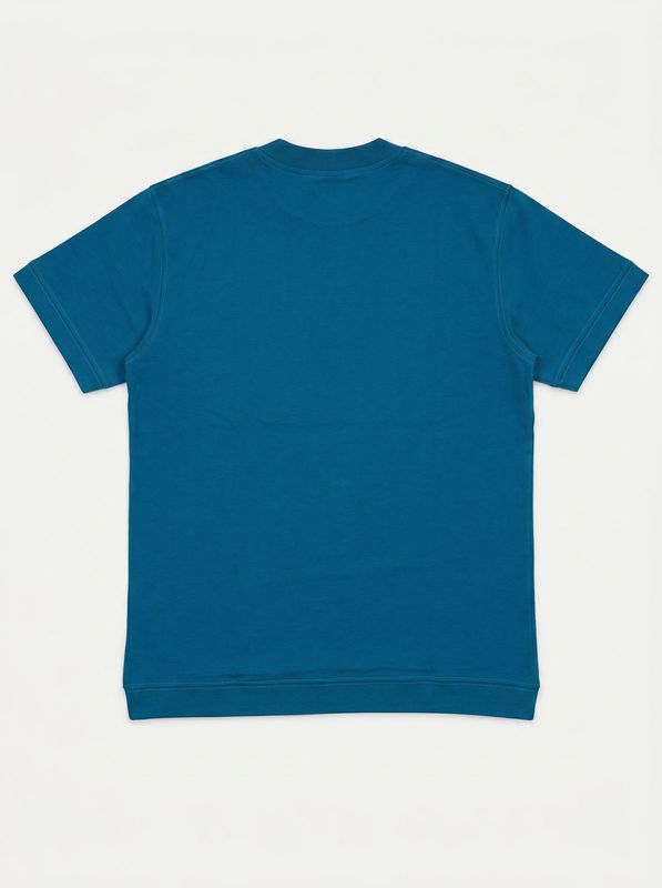 2. One-color T-shirt with embossed side logo Sky blue Soldier sol.33