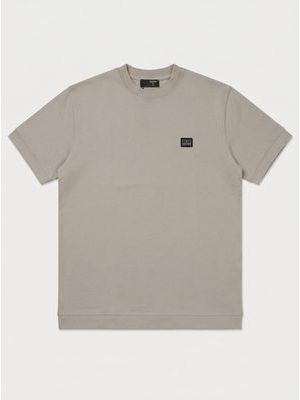 1. One-color T-shirt with embossed side logo Grey