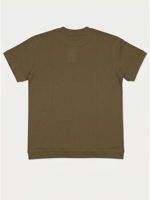 2. One-color T-shirt with embossed side logo Brown