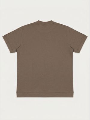 2. One-color T-shirt with embossed side logo Turtledove