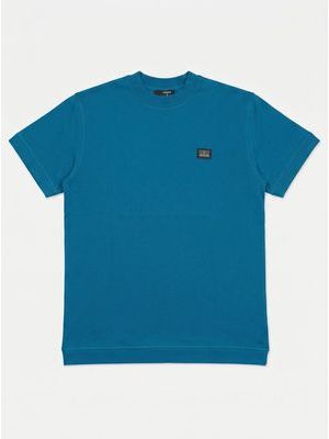 1. One-color T-shirt with embossed side logo Sky blue