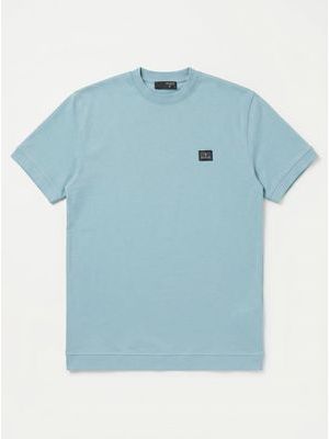 1. One-color T-shirt with embossed side logo Tiffany