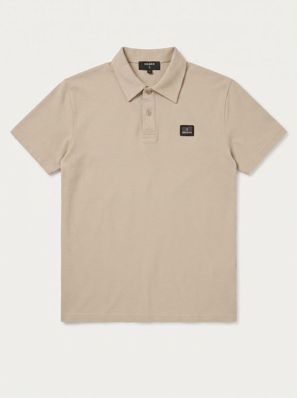 Polo shirt with side logo Beige Soldier