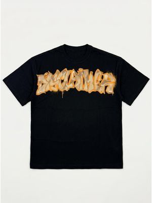 1. Plain T-shirt with print Black