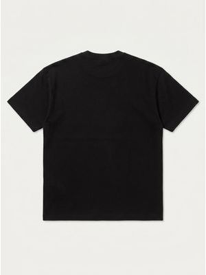 2. Plain T-shirt with print Black
