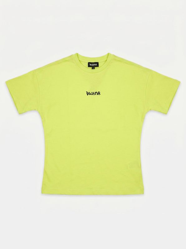 T-shirt tinta unita Lime Disclaimer