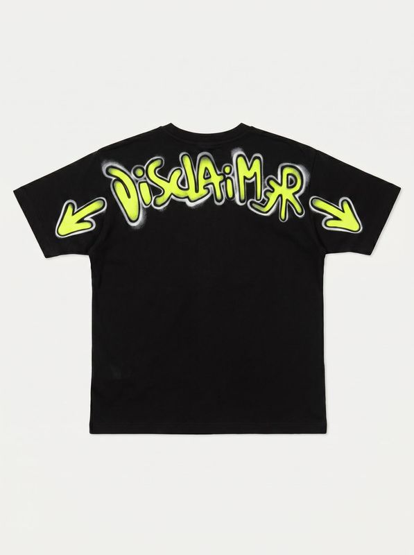 2. Solid color T-shirt Black-Lime Disclaimer k58804