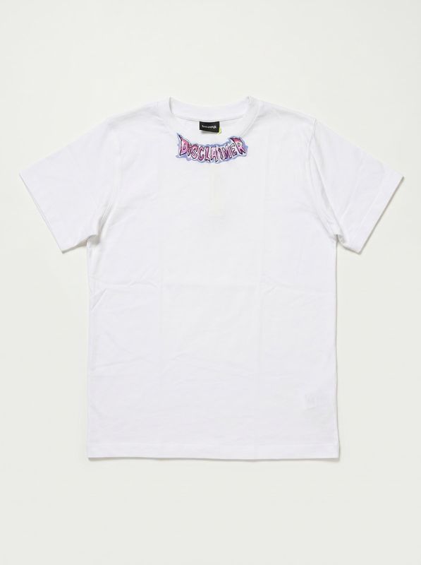 T-shirt tinta unita Bianco Disclaimer