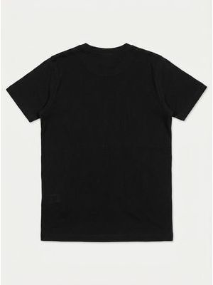 2. Solid color T-shirt with logo Black-White