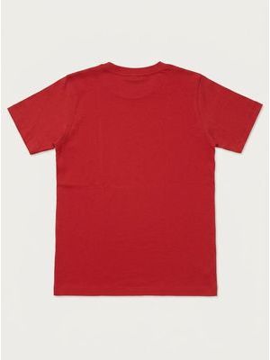 2. Solid color T-shirt with logo Red